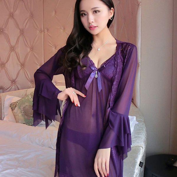 three-piece lace pajamas european and american underwear transparent outside large size women's mesh slip nightdress, Black;white
three-piece lace pajamas european and american underwear transparent outside large size women's mesh slip nightdress, Black;white