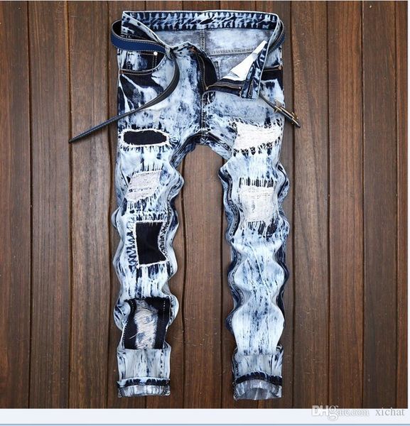 brand new mens distressed ripped patched jeans fashion designer retro washed light blue embroidery straight leg denim pants jb167
brand new mens distressed ripped patched jeans fashion designer retro washed light blue embroidery straight leg denim pants jb167