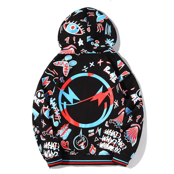 2019 covered printing increase down thickening even hoodies tide men and women loose will code zipper sweater loose coat, Black
2019 covered printing increase down thickening even hoodies tide men and women loose will code zipper sweater loose coat, Black