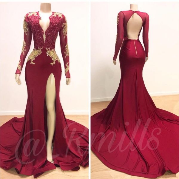 dark red mermaid prom party dresses v neck long sleeves sequined beaded special occasion formal evening dresses wear vestidos, Black
dark red mermaid prom party dresses v neck long sleeves sequined beaded special occasion formal evening dresses wear vestidos, Black