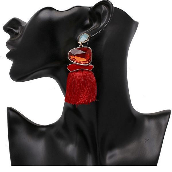 boho style charm bead tassel pendant drop statement dangle women beach earwears fashion women accessories, Blue;gray
boho style charm bead tassel pendant drop statement dangle women beach earwears fashion women accessories, Blue;gray