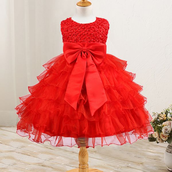 children shirt dresses of bride fellow kids crystal inserted beads bow girls dress multilayer hem princess skirt, Red;yellow
children shirt dresses of bride fellow kids crystal inserted beads bow girls dress multilayer hem princess skirt, Red;yellow
