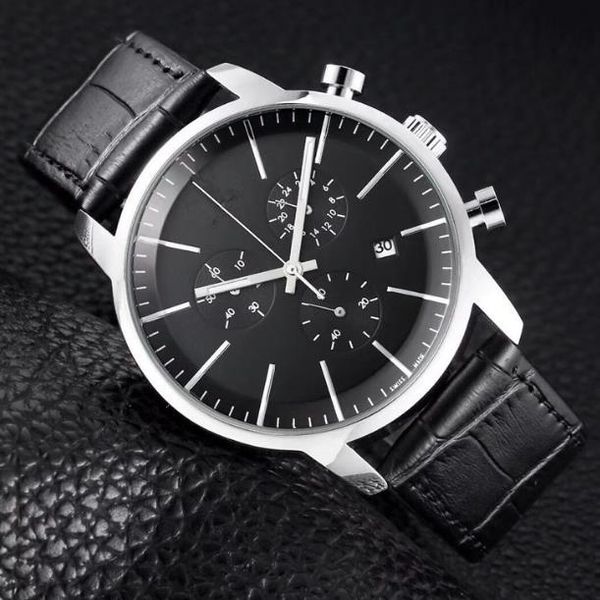 style large dial men's watch classic business band calendar quartz belt versatile men's watch small three needle 24 hours instruct, Slivery;brown
style large dial men's watch classic business band calendar quartz belt versatile men's watch small three needle 24 hours instruct, Slivery;brown