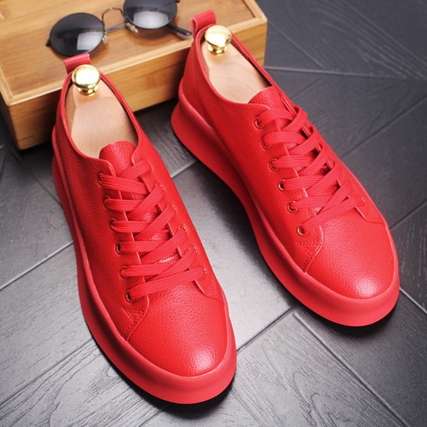 new arrival men's casual cow leather shoes outdoors flat platform shoe black white red sneakers breathable chaussure homme mans
new arrival men's casual cow leather shoes outdoors flat platform shoe black white red sneakers breathable chaussure homme mans