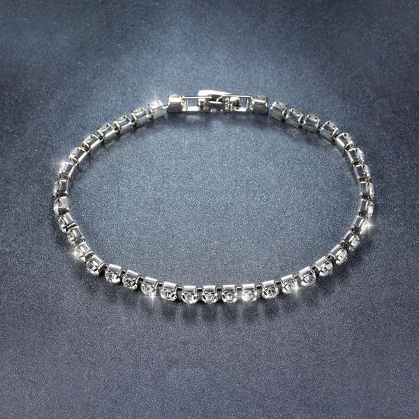 link, chain 2021 round 5a cz zircon 4mm 925 sterling silver bracelet bangle for women anniversary gift jewelry wholesale, Black
link, chain 2021 round 5a cz zircon 4mm 925 sterling silver bracelet bangle for women anniversary gift jewelry wholesale, Black