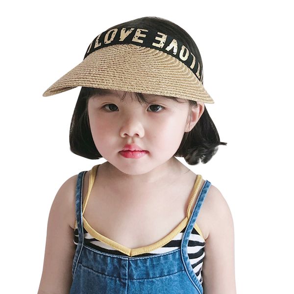 empty kids beach hat straw caps summer baby girl visor hat fashion love letters sun cool hat1, Yellow
empty kids beach hat straw caps summer baby girl visor hat fashion love letters sun cool hat1, Yellow