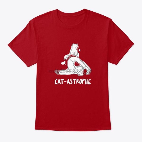 men t shirt cat-astrophe yoga work out funny women t-shirt, White;black
men t shirt cat-astrophe yoga work out funny women t-shirt, White;black