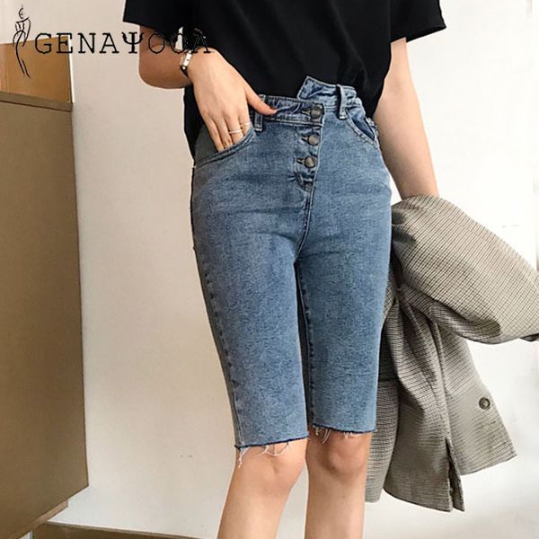 genayooa irregular skinny cotton denim shorts women high waist knee length biker jeans short feminino 2019 summer korean vogue, White;black
genayooa irregular skinny cotton denim shorts women high waist knee length biker jeans short feminino 2019 summer korean vogue, White;black