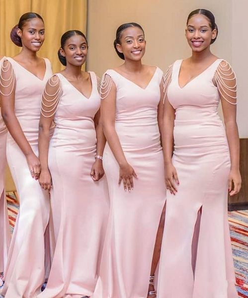 new arrival pink mermaid bridesmaid dress beads long v neck wedding guest gown 2019 black girl prom evening party gown, White;pink
new arrival pink mermaid bridesmaid dress beads long v neck wedding guest gown 2019 black girl prom evening party gown, White;pink