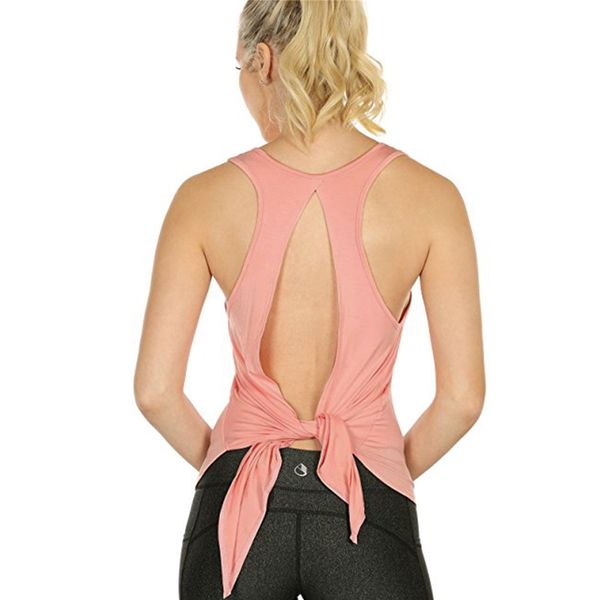 open back knot backless sleeveless sport yoga shirt polyester vest crop pullover fitness slash neck line gym m08, White;red
open back knot backless sleeveless sport yoga shirt polyester vest crop pullover fitness slash neck line gym m08, White;red