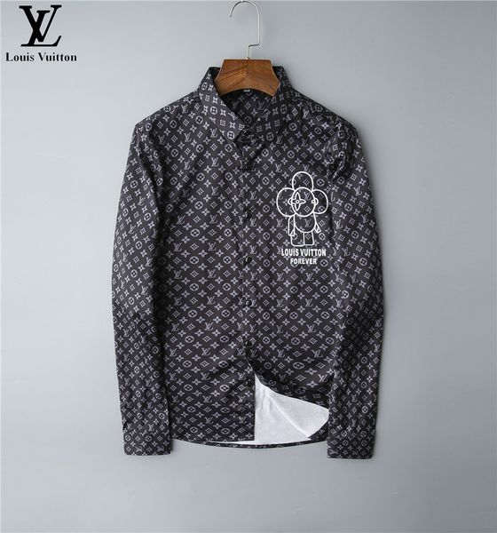 2020 men's shirts logistics new men's casual prints lapel slim luxury long sleeve shirt european and american brand fashion trend, White;black
2020 men's shirts logistics new men's casual prints lapel slim luxury long sleeve shirt european and american brand fashion trend, White;black