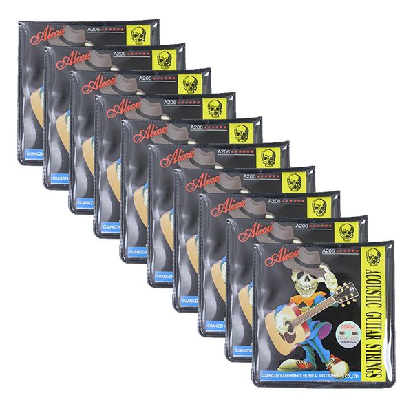 10sets alice acoustic guitar strings phosphor bronze alloy wound 6 strings set a206l sl
10sets alice acoustic guitar strings phosphor bronze alloy wound 6 strings set a206l sl
