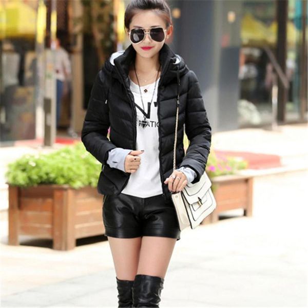 women down coats 2017 winter plus size hooded thicken outerwear solid cotton padded slim fashion short female jackets parkas, Black
women down coats 2017 winter plus size hooded thicken outerwear solid cotton padded slim fashion short female jackets parkas, Black