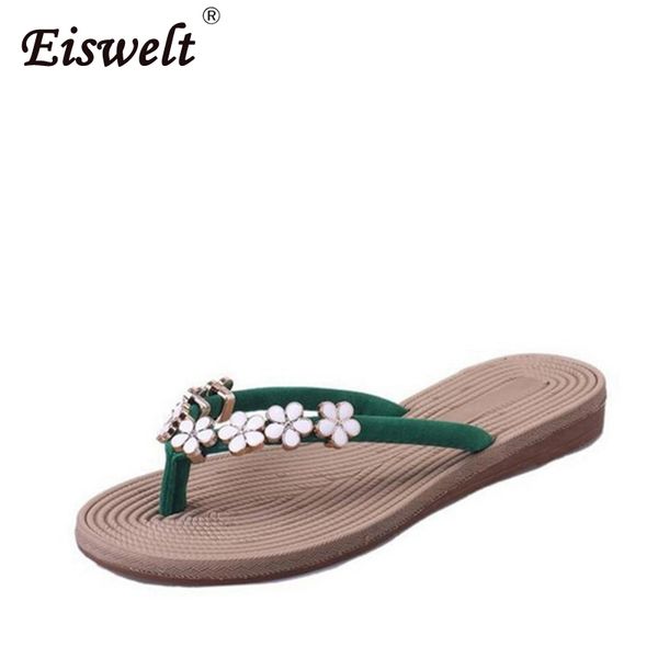 eiswelt plus size fashion floral metal beach shoes women summer slippers summer flip flops flat shoes for ladies new, Black
eiswelt plus size fashion floral metal beach shoes women summer slippers summer flip flops flat shoes for ladies new, Black