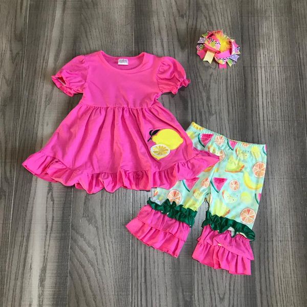 лето baby girls бутик ярко розовый топ лимон цветочные капри хлопчатобумажные наряды детская одежда детская одежда матч аксессуары оборки, White
лето baby girls бутик ярко розовый топ лимон цветочные капри хлопчатобумажные наряды детская одежда детская одежда матч аксессуары оборки, White