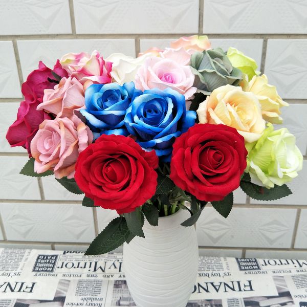10pcs/lot velvet new rose artificial flower home decoration silk wreath rose flower bouquet silk flower for crafting
10pcs/lot velvet new rose artificial flower home decoration silk wreath rose flower bouquet silk flower for crafting