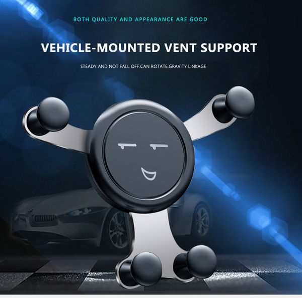 auto car phone holder air vent mount gravity bracket for phone in car smile face mobile phone holder stand gps bracket auto car phone holder air vent mount gravity bracket for phone in car smile face mobile phone holder stand gps bracket