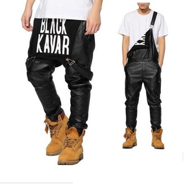 2020 mens fashion jumpsuit black pu black kaviar print casual leather pant men women jogger suspender pants hip hop pants men
2020 mens fashion jumpsuit black pu black kaviar print casual leather pant men women jogger suspender pants hip hop pants men