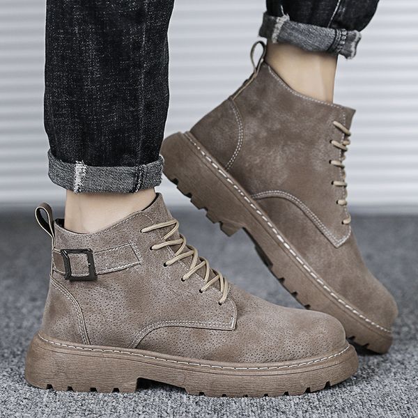 autumn and winter new high british retro work clothes boots korean casual all-around jeans men's shoes, Black
autumn and winter new high british retro work clothes boots korean casual all-around jeans men's shoes, Black