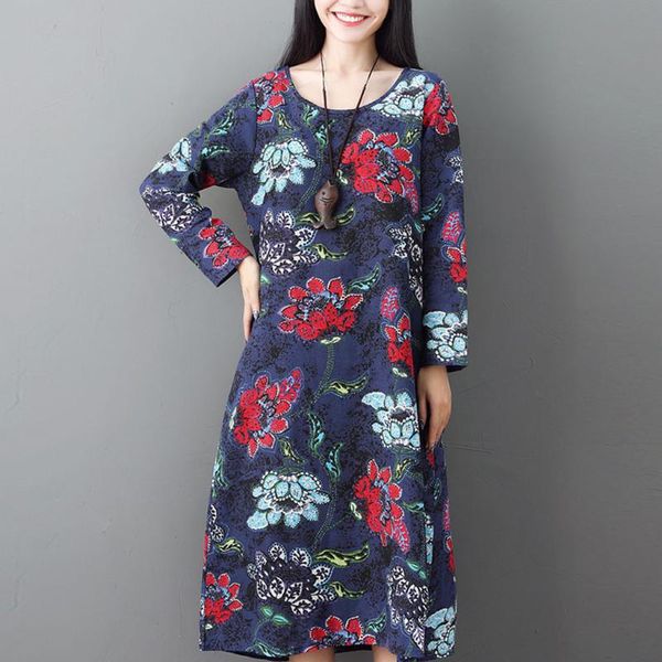 large size floral printing dress long sleeve loose casual mid-calf autumn dress o-neck comfortable 2020 fashion #33, Black;gray
large size floral printing dress long sleeve loose casual mid-calf autumn dress o-neck comfortable 2020 fashion #33, Black;gray