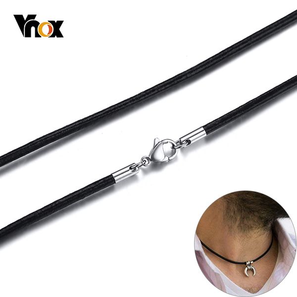 vnox 20"/24"/30" genuine leather chain necklace choker diy accessory black rope chain with stainless steel lobster clasp, Golden;silver
vnox 20"/24"/30" genuine leather chain necklace choker diy accessory black rope chain with stainless steel lobster clasp, Golden;silver