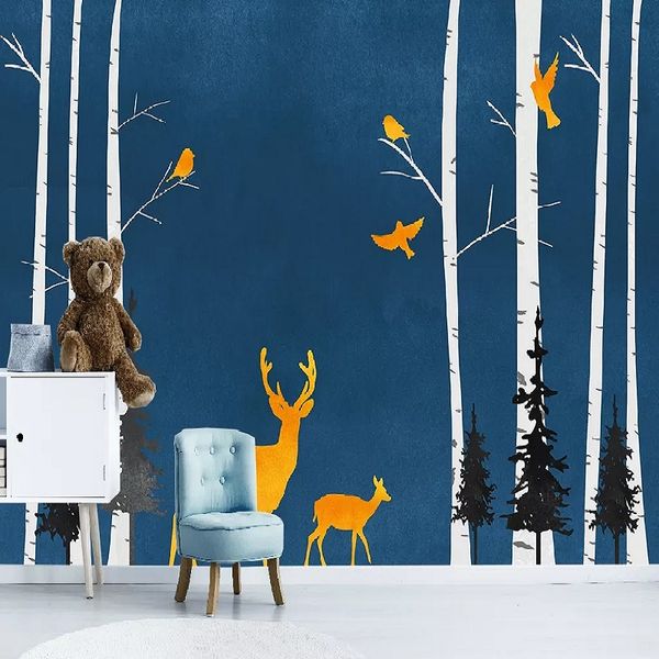 new custom large mural 3d wallpaper cartoon nordic blue birch tree children's bedroom mural tv back wall decor deep 5d embossed
new custom large mural 3d wallpaper cartoon nordic blue birch tree children's bedroom mural tv back wall decor deep 5d embossed