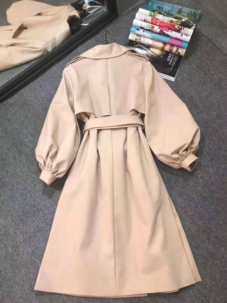 wholesale-new 2019 autumn long coat trench women turn-down collar double breasted lantern sleeve coat windbreaker dark blue, Tan;black
wholesale-new 2019 autumn long coat trench women turn-down collar double breasted lantern sleeve coat windbreaker dark blue, Tan;black