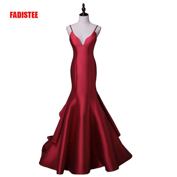 new arrival evening party dresses satin long gown vestido de festa spaghetti v-neck sweep train dress, White;black
new arrival evening party dresses satin long gown vestido de festa spaghetti v-neck sweep train dress, White;black