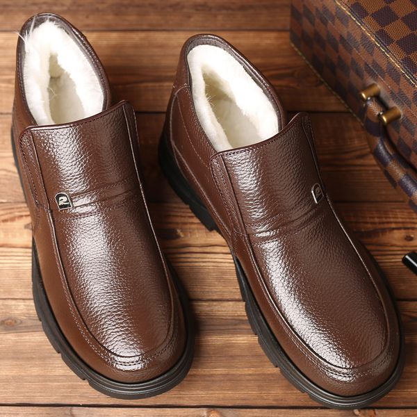 2019 new fashion men work leather boots cold winter warm men snow boots genuine leather shoes men's wool cotton boots footwear, Black
2019 new fashion men work leather boots cold winter warm men snow boots genuine leather shoes men's wool cotton boots footwear, Black