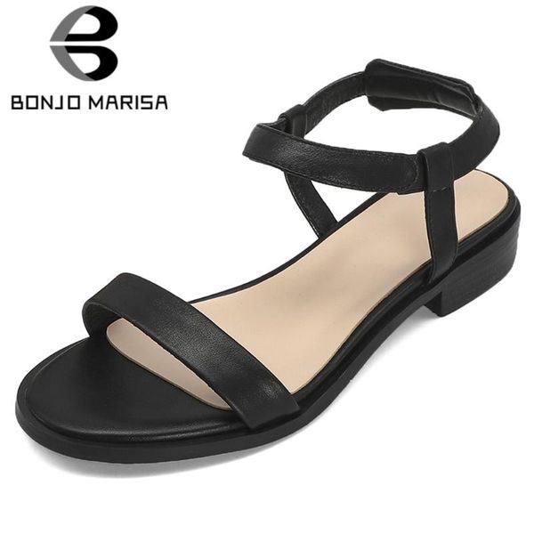 bonjomarisa low heel genuine leather concise summer flat sandals women elegant sweet shallow casual shoes woman, Black
bonjomarisa low heel genuine leather concise summer flat sandals women elegant sweet shallow casual shoes woman, Black