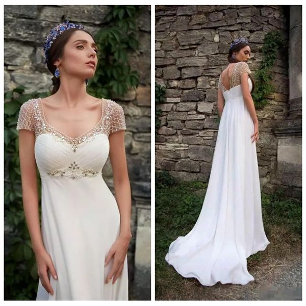 2019 sheer a-line short sleeves wedding dresses beading long bridal gowns lace up back women spring vestidos de marriage modest customized, White
2019 sheer a-line short sleeves wedding dresses beading long bridal gowns lace up back women spring vestidos de marriage modest customized, White