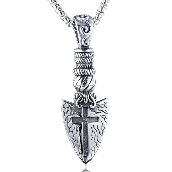 2020 z102 new stainless steel jewelry wholesale titanium steel simple cross arrow necklace pendant stainless steel jewelry, Silver
2020 z102 new stainless steel jewelry wholesale titanium steel simple cross arrow necklace pendant stainless steel jewelry, Silver