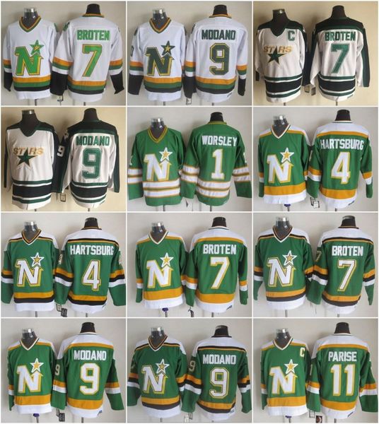 4 Craig Hartsburg Jersey Dallas Stars Ice Hockey 1 Gump Worsley 11 J.P. PARISE 9 Mike Modano 7 Neal Broten Vintage CCM Green White Jerseys
4 Craig Hartsburg Jersey Dallas Stars Ice Hockey 1 Gump Worsley 11 J.P. PARISE 9 Mike Modano 7 Neal Broten Vintage CCM Green White Jerseys