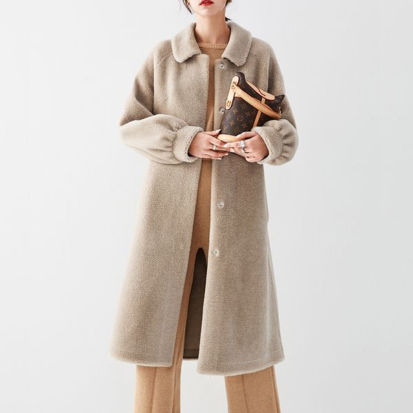 2019 new 100% real sheep fur coat women natural fur jacket very long wool coat leather lining very warm for winter f1115, Black
2019 new 100% real sheep fur coat women natural fur jacket very long wool coat leather lining very warm for winter f1115, Black