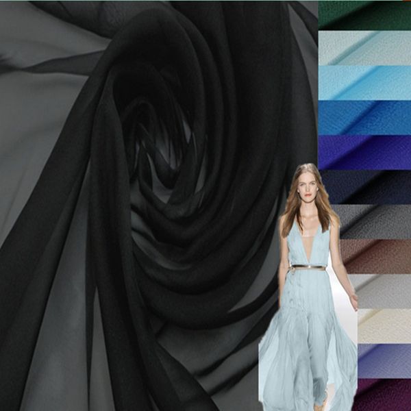 100% pure real mulberry natural silk fabric chiffon inner lining for dress scarf fabric 5mm sell by/3meter width-110cm, Black;white
100% pure real mulberry natural silk fabric chiffon inner lining for dress scarf fabric 5mm sell by/3meter width-110cm, Black;white
