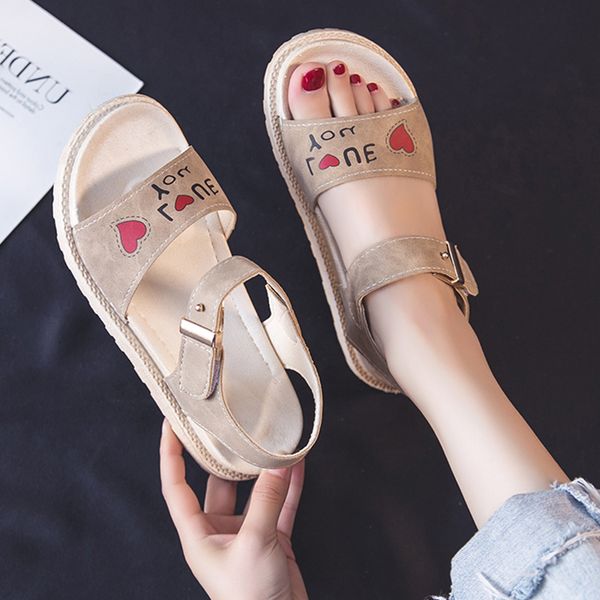med all-match anti-skid beige heeled sandals comfort shoes for women summer heels wedge 2020 women's espadrilles platform, Black
med all-match anti-skid beige heeled sandals comfort shoes for women summer heels wedge 2020 women's espadrilles platform, Black