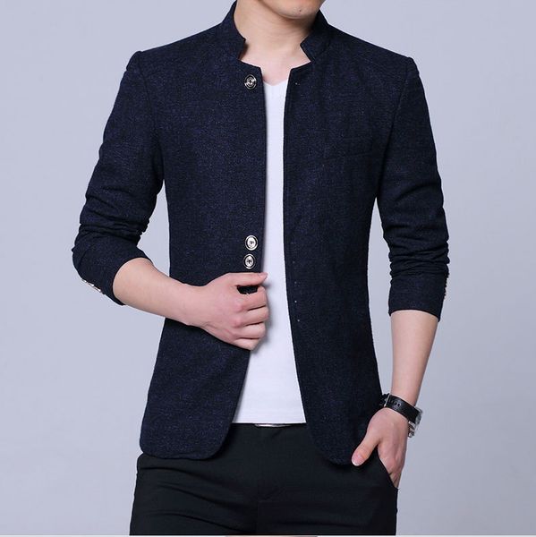 2019 brand new mens plus size vintage blazer men chinese style business casual coats stand collar male slim blazer jacket 5xl, White;black
2019 brand new mens plus size vintage blazer men chinese style business casual coats stand collar male slim blazer jacket 5xl, White;black