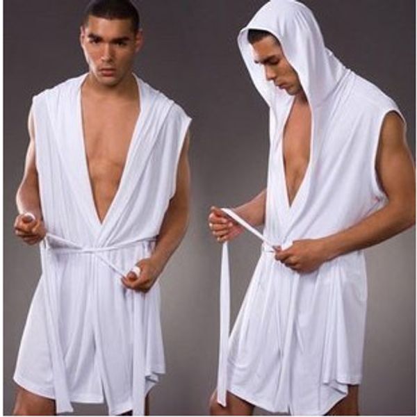 sell silky men's robes comfortable casual bathrobes sleeveless viscose hooded robe homewear sleepwear robes, Black;brown
sell silky men's robes comfortable casual bathrobes sleeveless viscose hooded robe homewear sleepwear robes, Black;brown