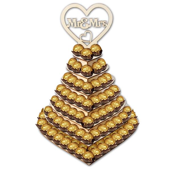 7 tiers heart / bird shape personalised mr & mrs ferrero rocher pyramid wedding chocolate dessert candy display stand
7 tiers heart / bird shape personalised mr & mrs ferrero rocher pyramid wedding chocolate dessert candy display stand