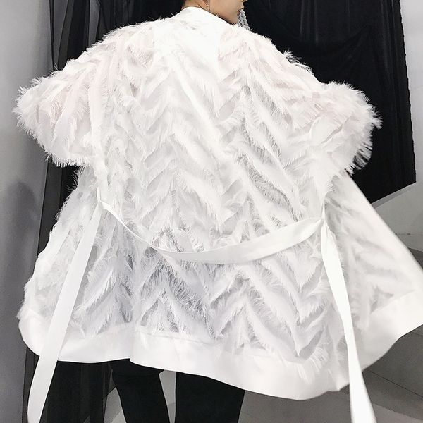 feather jacket men 2020 black white chaqueta hombre casual transparent men and women cardigan jacket oversize, Black;brown
feather jacket men 2020 black white chaqueta hombre casual transparent men and women cardigan jacket oversize, Black;brown