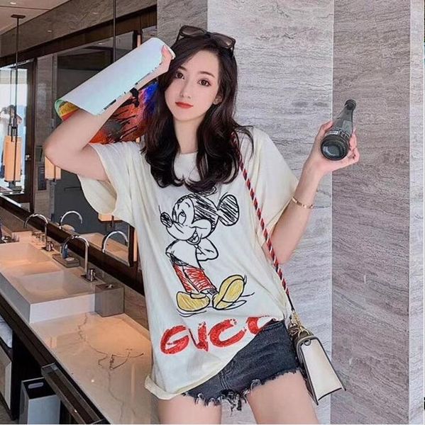 2020 the new summer women's pure cotton short sleeves fashion printed loose-fitting t-shirts designer t-shirts of shipping, White
2020 the new summer women's pure cotton short sleeves fashion printed loose-fitting t-shirts designer t-shirts of shipping, White