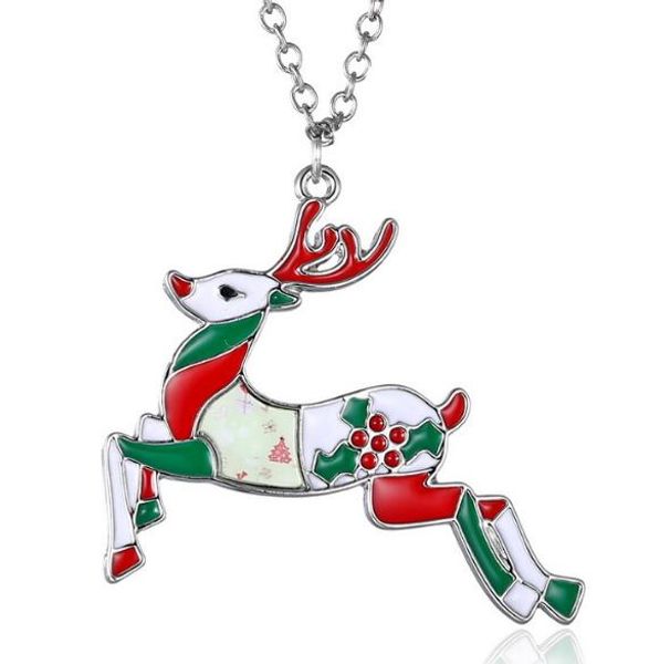fashion- santa claus necklaces painting oil deer tree stickers pendant link chain sweater necklace statement jewelry gift for women men, Silver
fashion- santa claus necklaces painting oil deer tree stickers pendant link chain sweater necklace statement jewelry gift for women men, Silver