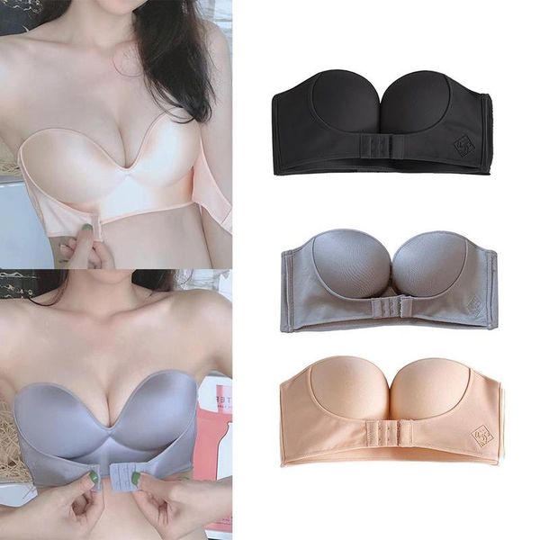 non-slip strapless invisible underwire underwear push up lingerie backless brassiere seamless bralette underwear for women girl, Red;black
non-slip strapless invisible underwire underwear push up lingerie backless brassiere seamless bralette underwear for women girl, Red;black