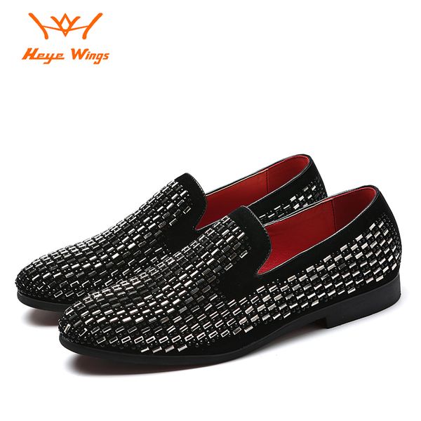 heye wings 2019 black color leather diamond rhinestones spiked men's shoes wear-resistant rubber sole flat loafers
heye wings 2019 black color leather diamond rhinestones spiked men's shoes wear-resistant rubber sole flat loafers