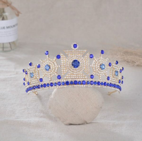 new foreign trade high-end european and american jewelry bride wedding zircon crown headdress hair crown wedding accessories, Golden;white
new foreign trade high-end european and american jewelry bride wedding zircon crown headdress hair crown wedding accessories, Golden;white