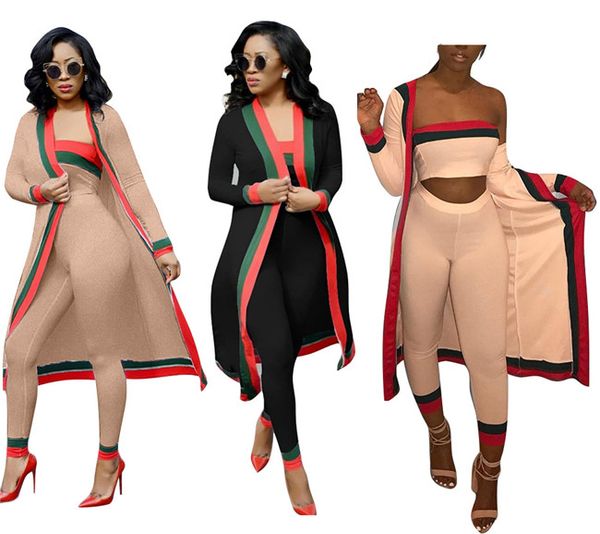 women party dress black striped 3 pieces sets casual outfits long cloak strapless overalls bodysuit women clothing sets costumes plus size, Black;gray
women party dress black striped 3 pieces sets casual outfits long cloak strapless overalls bodysuit women clothing sets costumes plus size, Black;gray
