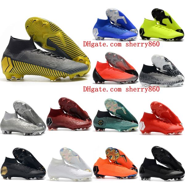

2019 мужская футбольная обувь Mercurial Superfly VI 360 Elite CR7 FG футбольные бутсы кошки de футбол