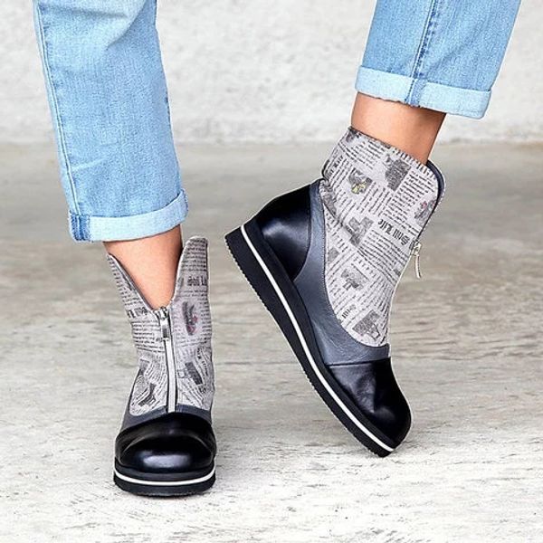 monerffi women's boots european and american style women's shoes zipper increased ankle boots shoes thick heel fall winter, Black
monerffi women's boots european and american style women's shoes zipper increased ankle boots shoes thick heel fall winter, Black
