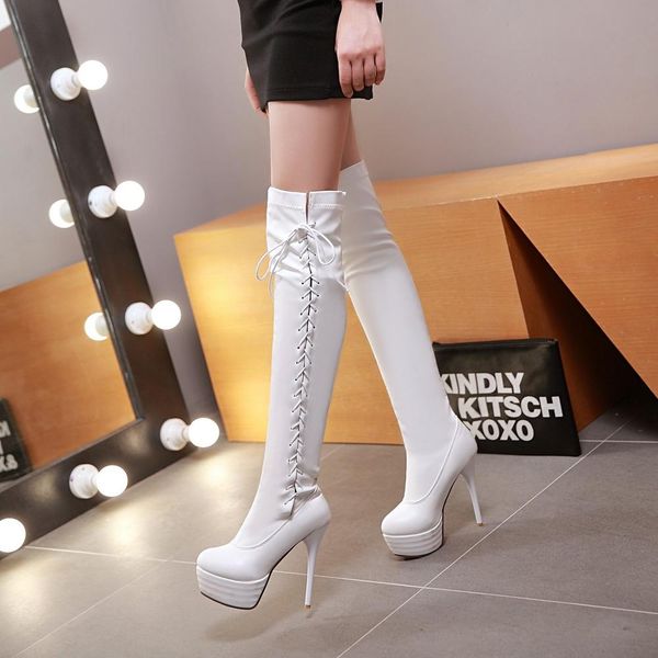 plus size 34-43 new spring winter platform round toe 13cm thin high heel over the knee boots thigh high boots women 2019, Black
plus size 34-43 new spring winter platform round toe 13cm thin high heel over the knee boots thigh high boots women 2019, Black