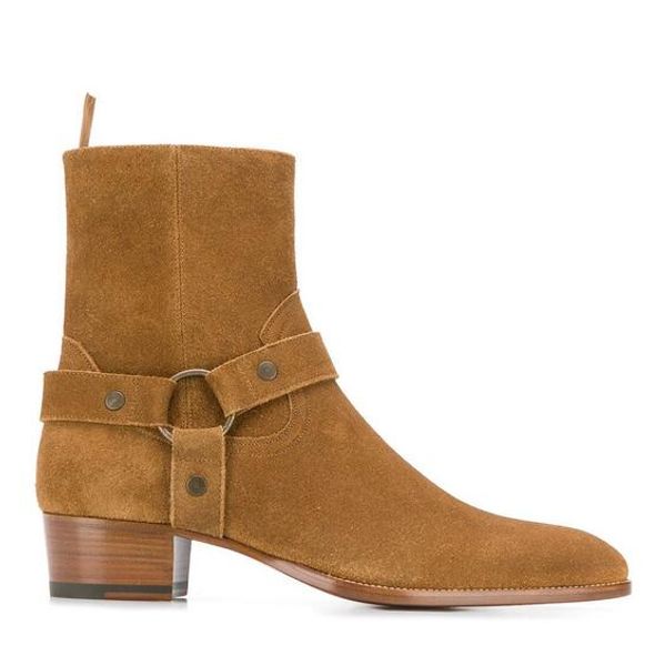 man slp wyatt harness boots calf leather/suede/leather brown boots slp western cowboy boots street style shoes, Black
man slp wyatt harness boots calf leather/suede/leather brown boots slp western cowboy boots street style shoes, Black